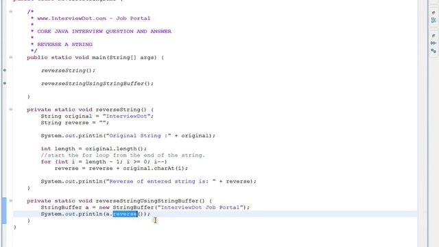 REVERSE A STRING USING JAVA DEMO смотреть онлайн