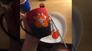Рисунок акриловыми красками по стеклу