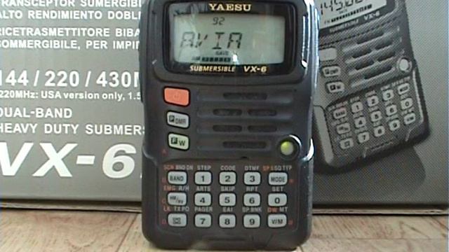 Yaesu VX-6R. Демонстрация работы на авиадиапазоне.