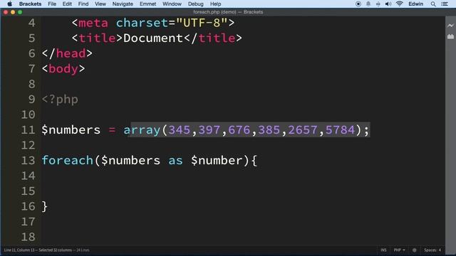 Php Control 006 Foreach Loop in PHP смотреть онлайн