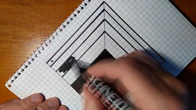 Супер просто! Как нарисовать 3D-дыру для детей, анаморфная иллюзия, 3D-трюк на бумаге смотреть онлайн