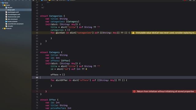 Xcode - пишем нативный парсер JSON в Swift (JSONSerialization) смотреть онлайн