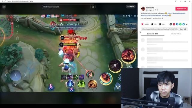 REACTION TIKTOK MOBILE LEGENDS - MARKOREC #84 смотреть онлайн