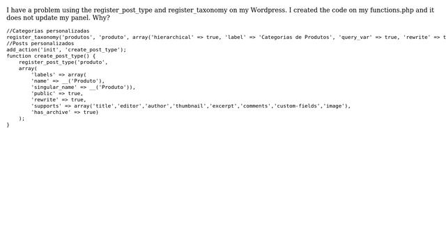 Wordpress: register_taxonomy and register_post_type does not work смотреть онлайн