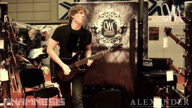 Alex - Guitarist of Anamnesis Band Playing Mayones Guitar NAMM 2013 смотреть онлайн