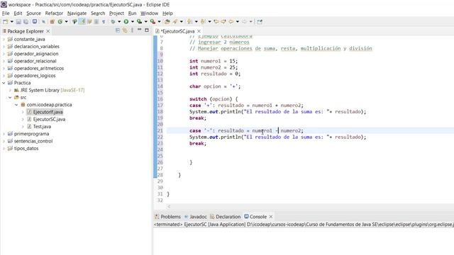 Sentencia de Control Java con Ejemplos: Práctica SWITCH-CASE | Fundamentos de Java SE смотреть онлайн