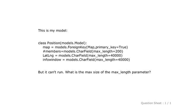 Django : What is the max size of 'max_length' in Django? смотреть онлайн