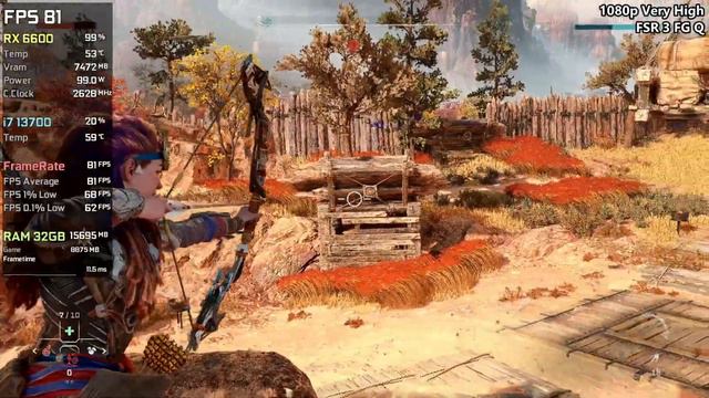 RX 6600 | Horizon Forbidden West - AMD FSR 3 Frame Generation смотреть онлайн