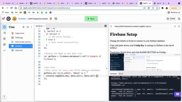 Get Data from Firebase using JS смотреть онлайн
