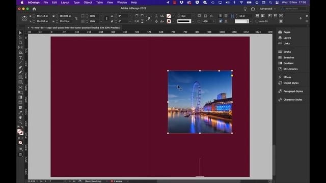 How do I copy and paste into the same position in InDesign? смотреть онлайн
