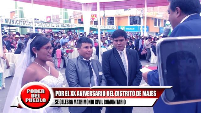 MATRIMONIO CIVIL CUMUNITARIO POR EL XX ANIVERSARIO DEL DISTRITO DE MAJES смотреть онлайн