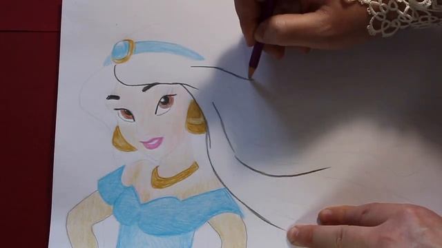 Как нарисовать Жасмин. Алладин. How to draw Jasmine with loose hair. Alladin смотреть онлайн