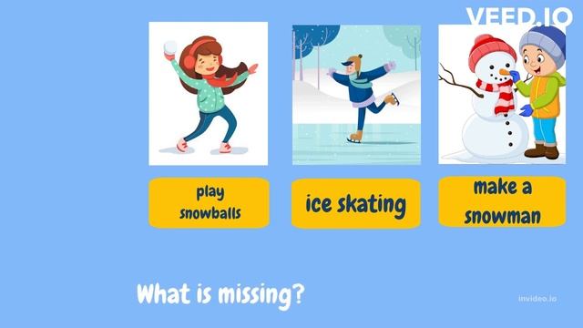Winter Activities ❄️ | Vocabulary with games | Video Flashcards. Learn English For Kids смотреть онлайн