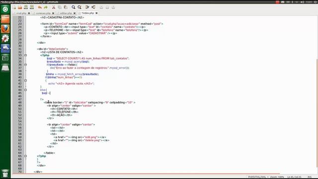 Banco de Dados - Aula12 MYSQL PHP Index смотреть онлайн