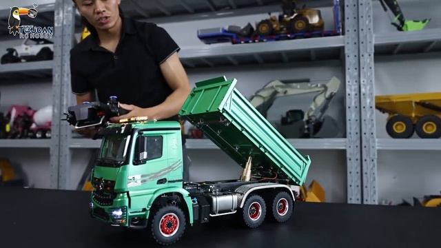 LESU Chassis KABOLITE Cabin Benz 3348 6*6 1/14 3Axles RC Three-way Dumper.