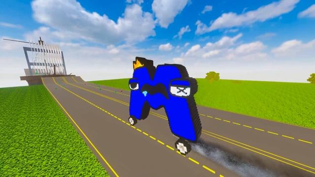 Ultimate Clash: Giant Shredder vs Rainbow Friends Alphabet Lore Cars in Teardown смотреть онлайн