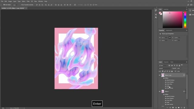 Abstract 3D Fluid Poster Design: Photoshop Tutorial (Free Template) смотреть онлайн
