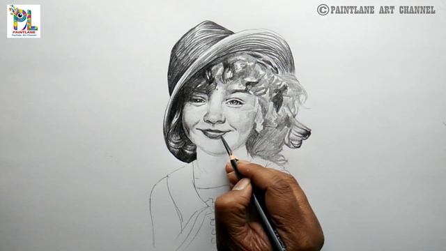 How To Draw Portrait of A Girl with Hat | Drawing _Shading смотреть онлайн
