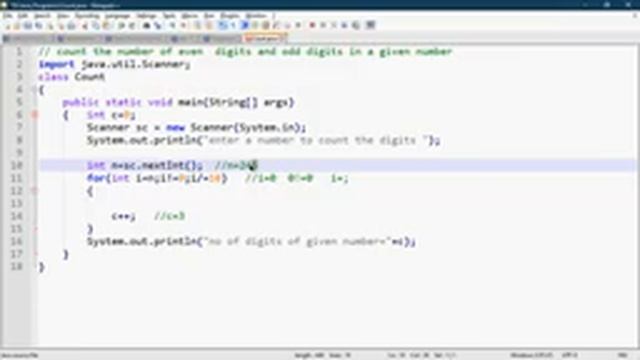 Java Tutorial | Session 16 | No of digits | No of Even and Odd digits in a number смотреть онлайн