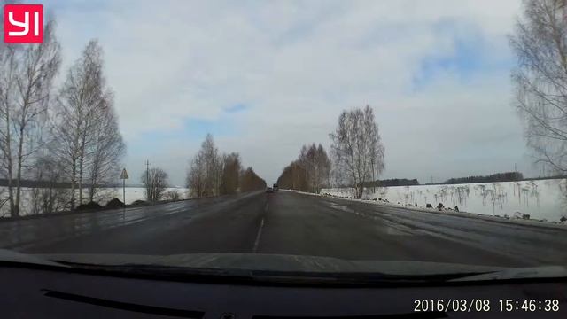 Супер скорость! Трасса Е22 до Перми. Видеорегистратор Xiao Yi.