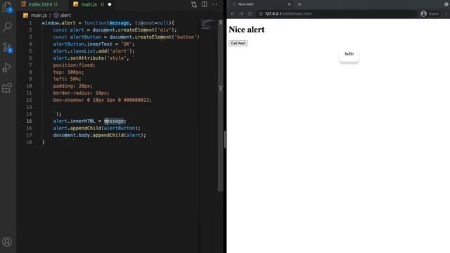 Customize Alert : Create Nice Alert Using Only Javascript смотреть онлайн