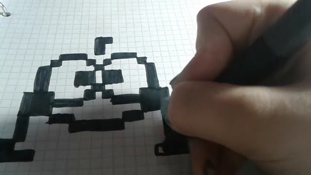 Как нарисовать по клеточкам ам-няма??? смотреть онлайн