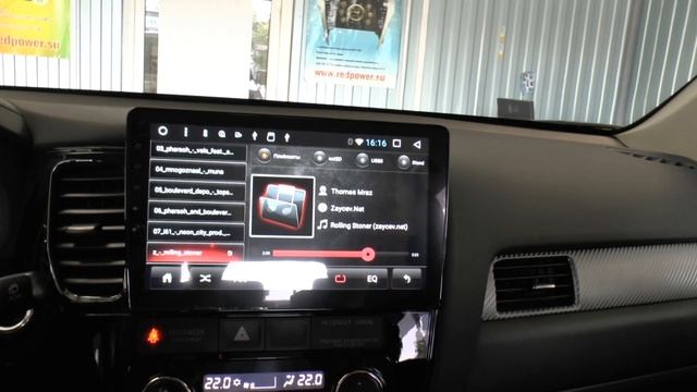 Автомагнитола Redpower 31156R 10 дюймов в Mitsubishi Outlander смотреть онлайн