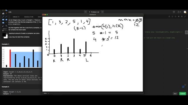 Container with most water Leetcode Kotlin solution смотреть онлайн