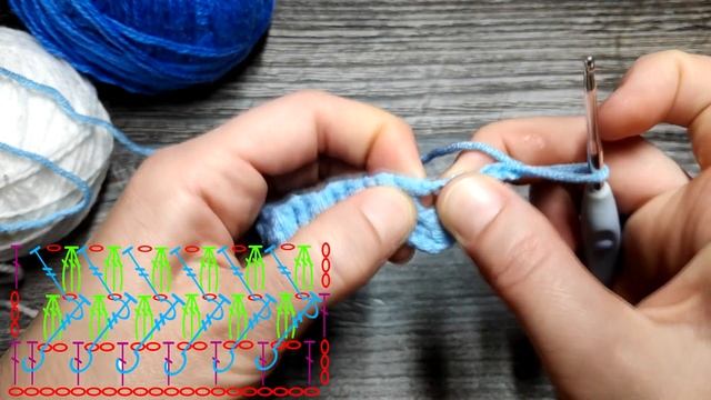 ?РЕЛЬЕФНЫЙ УЗОР КРЮЧКОМ?ИНТЕРЕСНЫЙ узор крючком! СХЕМА вязания узора Вязание крючком/crochet patter смотреть онлайн