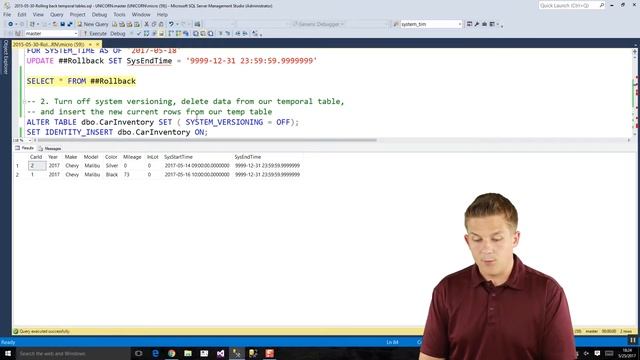 Rolling Back Temporal Tables смотреть онлайн