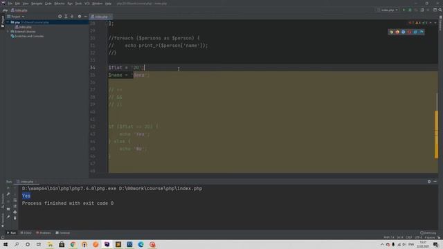 PHP курс для Laravel. 8. Операторы сравнения смотреть онлайн