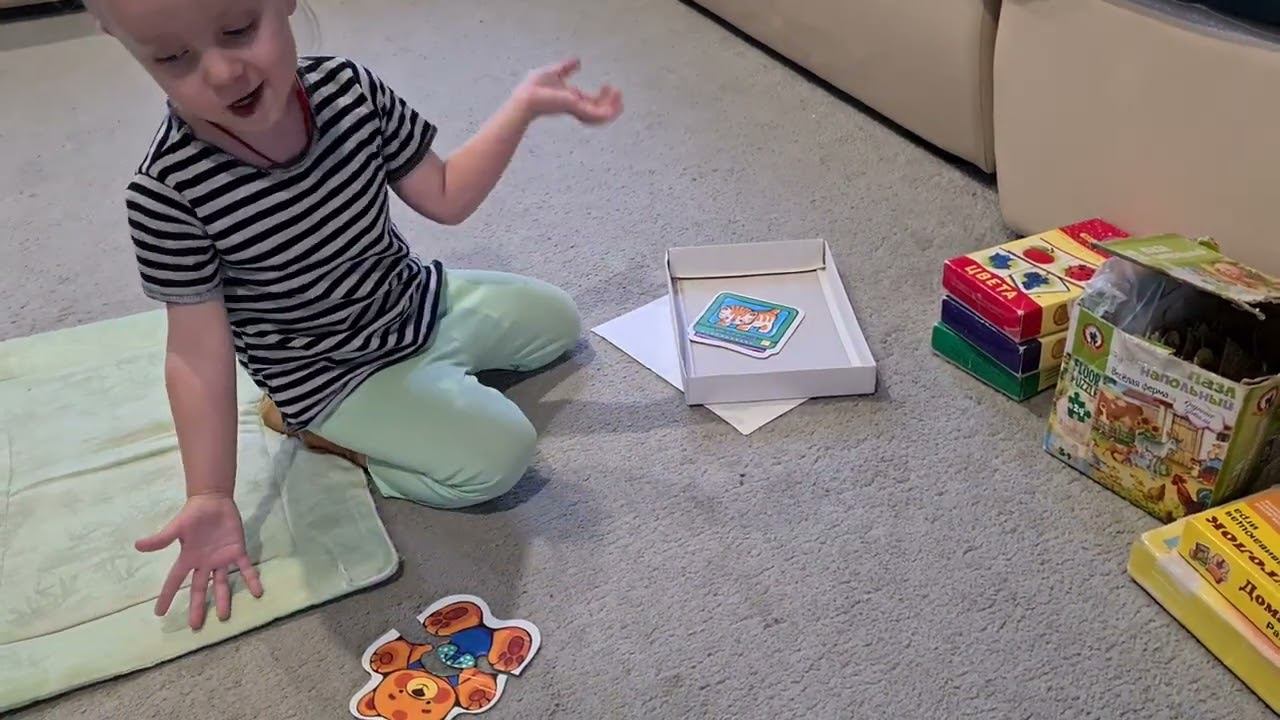 Опять пазлы Сама достала, сама собрала. смотреть онлайн