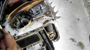 Stihl ms 441C ремонт замена маслонасоса