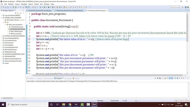 (In Hindi)Post and Pre Increment/Decrement Operators In Java смотреть онлайн