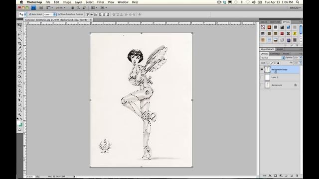 Select & Color Line Art - Photoshop Tutorial смотреть онлайн