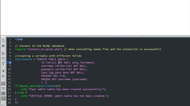 PHP Website mySQL Tables смотреть онлайн