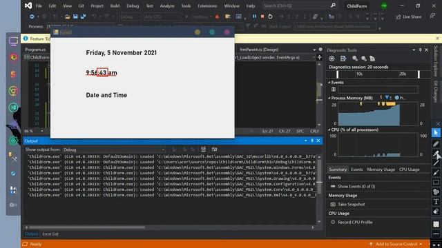 C# Programming Exercise Solution Form: Display date and time to a label смотреть онлайн