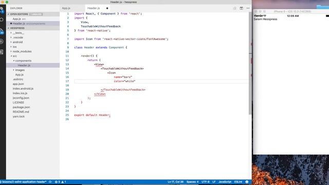 ESLint + Header - Part 02/13 of React Native Arabic - Hespress.com App смотреть онлайн