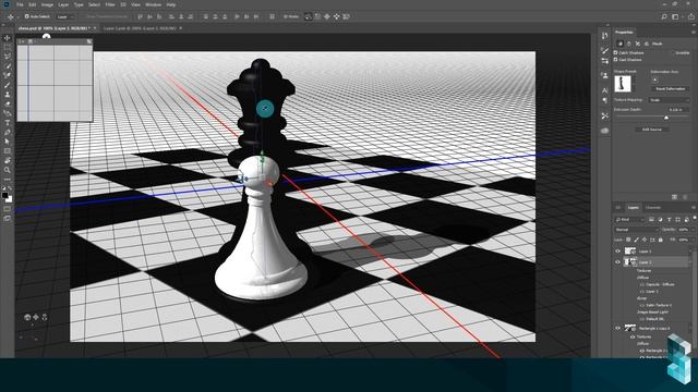 How to make 3d Chess Piece in Photoshop - Beginners Tutorial #Photoshop #3d #Chess #pawn смотреть онлайн