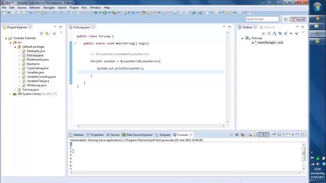 Java Programming tutorial 10 - For loop смотреть онлайн