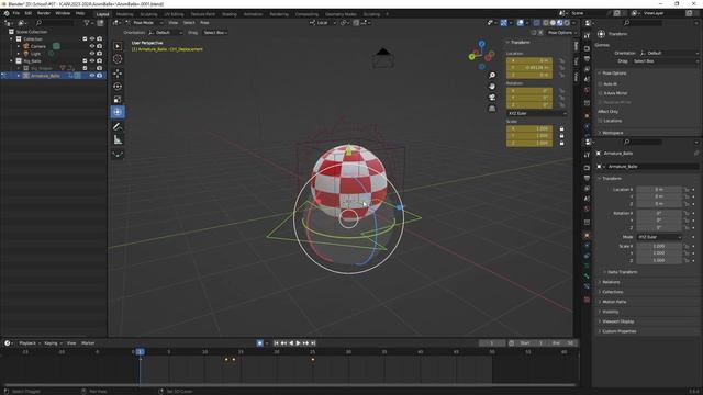 Blender 3.6.4 / Anim balle (1/7) : découverte et analyse du rig смотреть онлайн