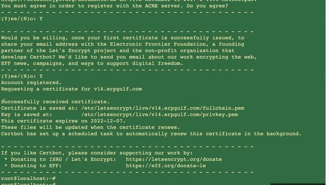 3/6 - ERPNext 14 - Let's encrypt for ERPNext 14, DNS, certbot, https, certificates - Six part serie смотреть онлайн