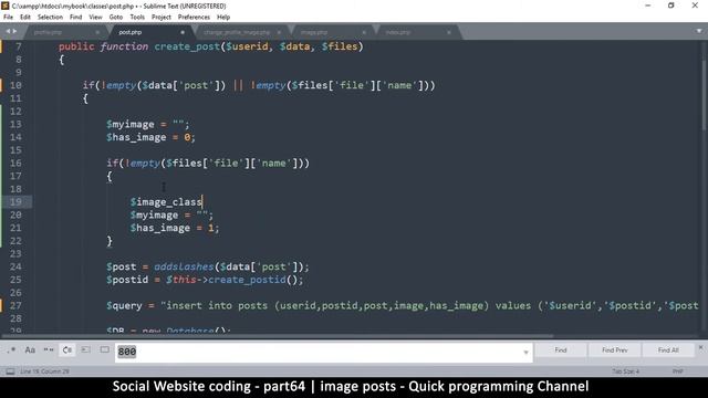 Social Website from scratch - Part 64 - Image posts | OOP PHP with MYSQL Database смотреть онлайн