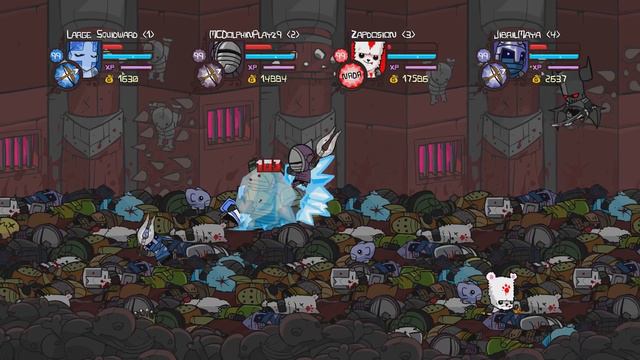 Castle Crashers Remastered All 4 bosses On Insane 4 player смотреть онлайн