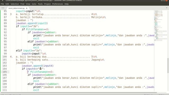 20211123 - game kunci determinasi dan kunci dikotom part 2 | program python sederhana смотреть онлайн