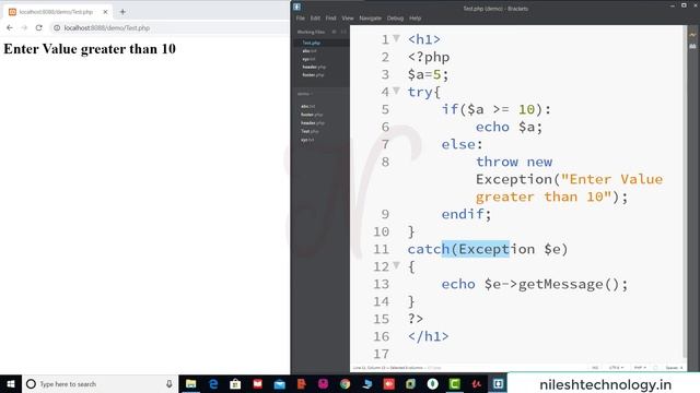 PHP Exception Handling Tutorial 2020 смотреть онлайн