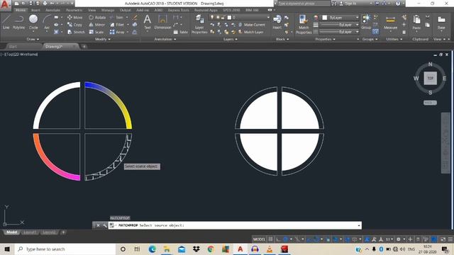 AutoCAD Tamil - How to use Match Properties #005. смотреть онлайн
