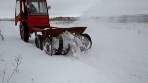 Снегоуборщик для Т-16//Мокрый снег