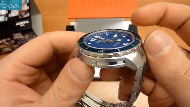 TISSOT Seastar Automatic Blue Rubber Men's Watch T0664071704700 - E-oro.gr смотреть онлайн