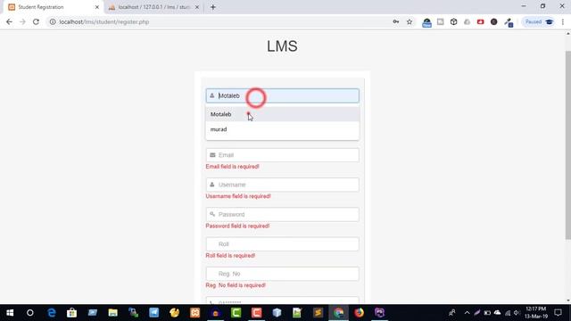 LMS - Part 5 ( Student Registration Form Validation in Library Management System in PHP ) смотреть онлайн